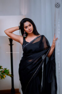 Black Organza Saree