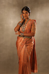 Orange Saree Bridal Look