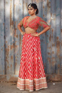 Red Silk Lehenga Choli